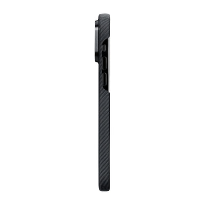 Apple iPhone 14 Pro Kılıf Magsafe Şarj Özellikli 600D Aramid Fiber Pitaka Tactile Woven Orchestra Serisi Rhapsody Kapak Siyah