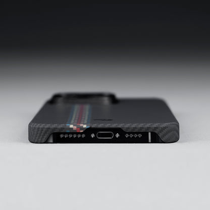 iPhone 14 Pro Kılıf M-safe Şarj Özellikli 600D Aramid Fiber Pitaka Tactile Woven Orchestra Serisi Rhapsody Kılıf