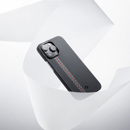 iPhone 14 Pro Kılıf M-safe Şarj Özellikli 600D Aramid Fiber Pitaka Tactile Woven Orchestra Serisi Rhapsody Kılıf