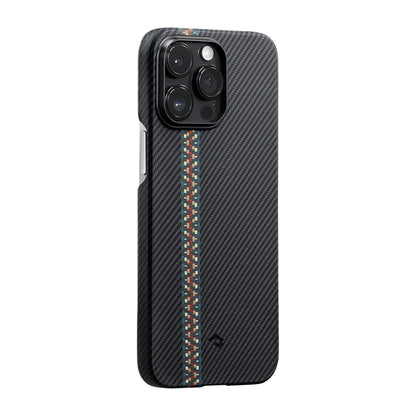 iPhone 14 Pro Kılıf M-safe Şarj Özellikli 600D Aramid Fiber Pitaka Tactile Woven Orchestra Serisi Rhapsody Kılıf