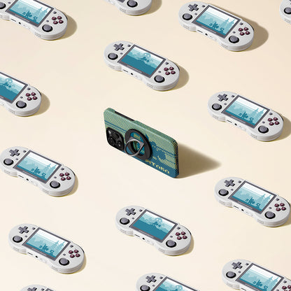 iPhone 14 Pro Kılıf M-safe Şarj Özellikli Aramid Fiber Pitaka Tactile Woven Pixel Game Kılıf