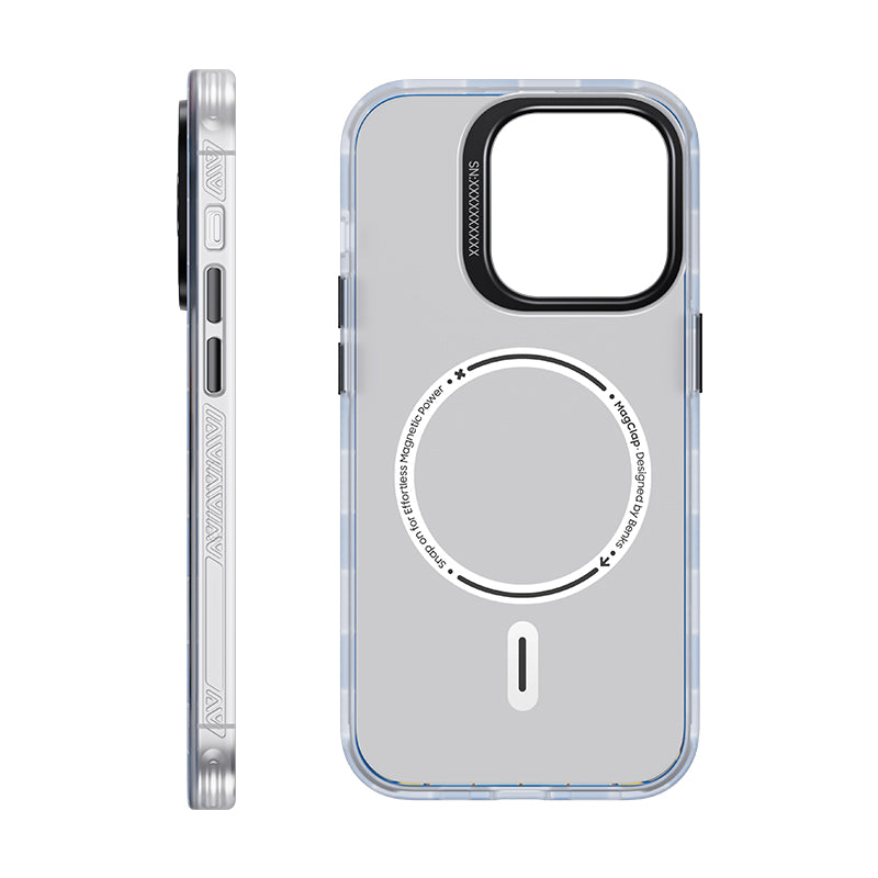 Apple iPhone 14 Pro Kılıf Magsafe Şarj Özellikli Benks Casebang Memory & Meditation Kapak Beyaz