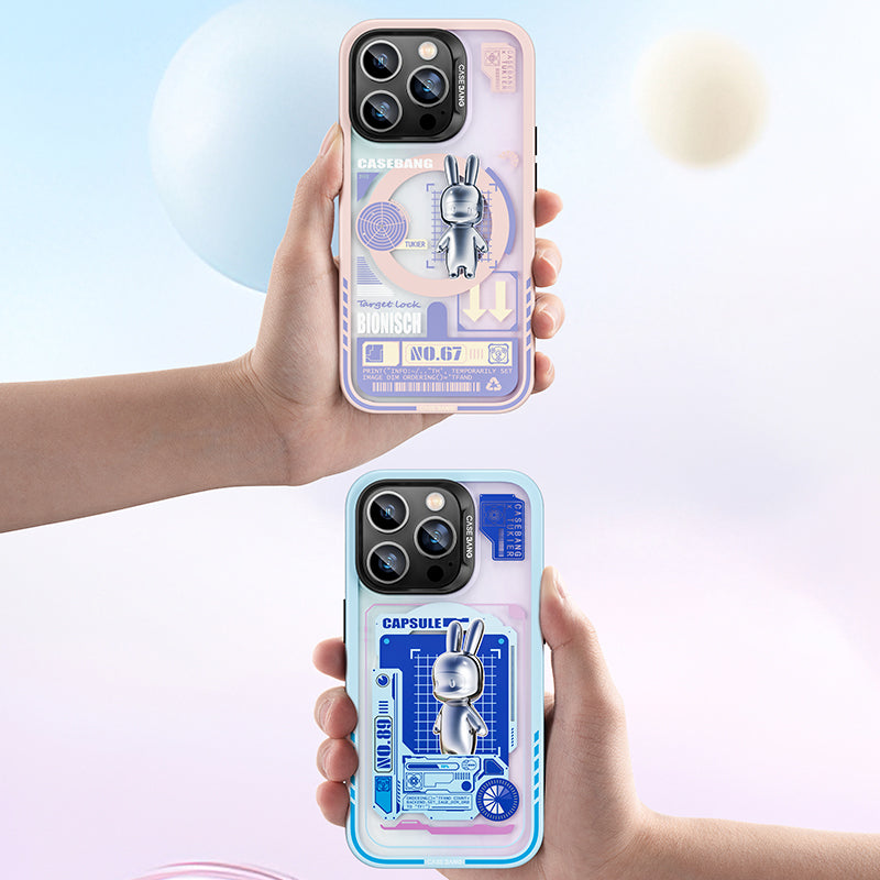iPhone 14 Pro Kılıf M-safe Şarj Özellikli Benks Casebang Rabbit Kılıf
