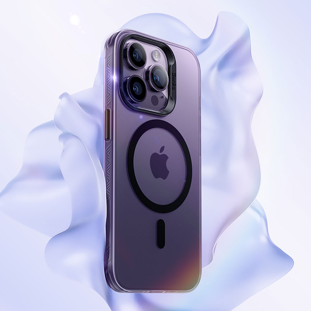 Apple iPhone 14 Pro Kılıf Magsafe Şarj Özellikli Benks Lucid Armor Kapak Derin Mor