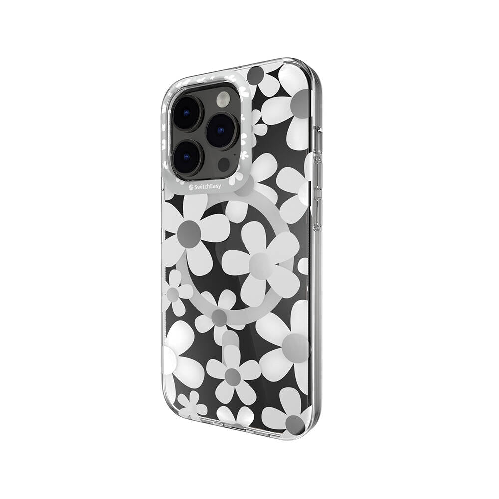 iPhone 14 Pro Kılıf M-safe Şarj Özellikli Çift IMD Baskılı Lisanslı Switcheasy Artist-M Fleur Kılıf