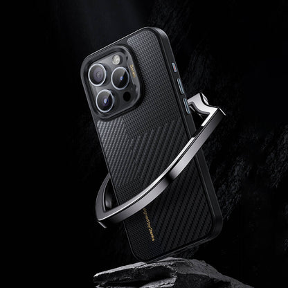 iPhone 14 Pro Kılıf M-safe Şarj Özellikli Karbon Fiber Benks Montage Hybrid ArmorPro Kevlar Kılıf