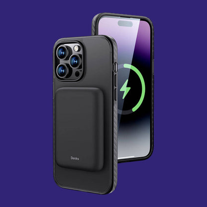 iPhone 14 Pro Kılıf M-safe Şarj Özellikli Mat Arka Yüzey Benks Drop Resistance Kılıf