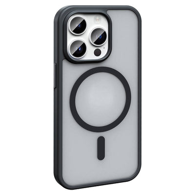 Apple iPhone 14 Pro Kılıf M-safe Şarj Özellikli Mat Arka Yüzey Zore Sio Kapak Lacivert