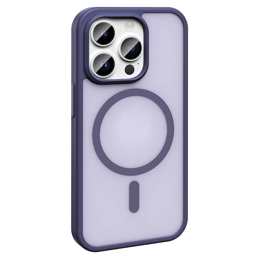 Apple iPhone 14 Pro Kılıf M-safe Şarj Özellikli Mat Arka Yüzey Zore Sio Kapak Siyah