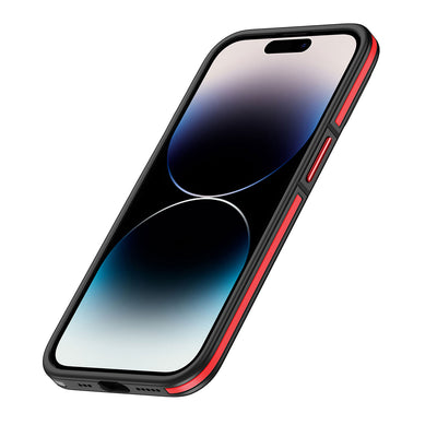 Apple iPhone 14 Pro Kılıf Magsafe Şarj Özellikli Mat Görünümlü Wlons Vevo Kapak Kırmızı