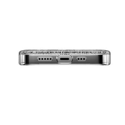 Apple iPhone 14 Pro Kılıf Magsafe Şarj Özellikli Parlayan Simli Şeffaf Lisanslı Switcheasy Starfield-M Kapak Mavi