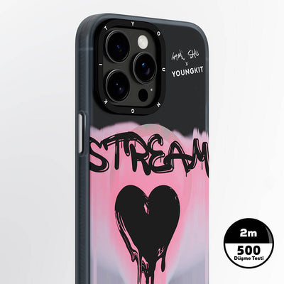 Apple iPhone 14 Pro Kılıf Magsafe Şarj Özellikli Shu Tasarımlı Youngkit Dreamland Serisi Kapak Siyah