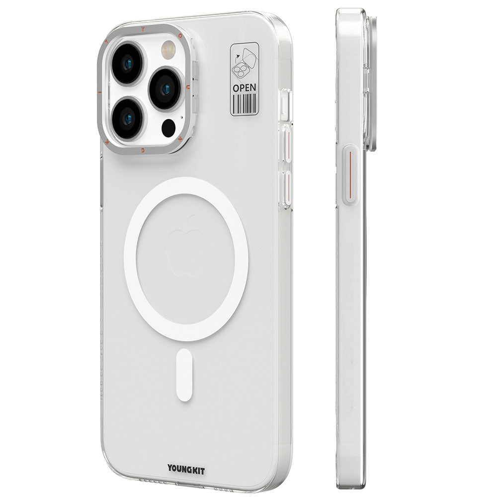 Apple iPhone 14 Pro Kılıf Magsafe Şarj Özellikli Standlı YoungKit Hermit Bracket Serisi Kapak Siyah