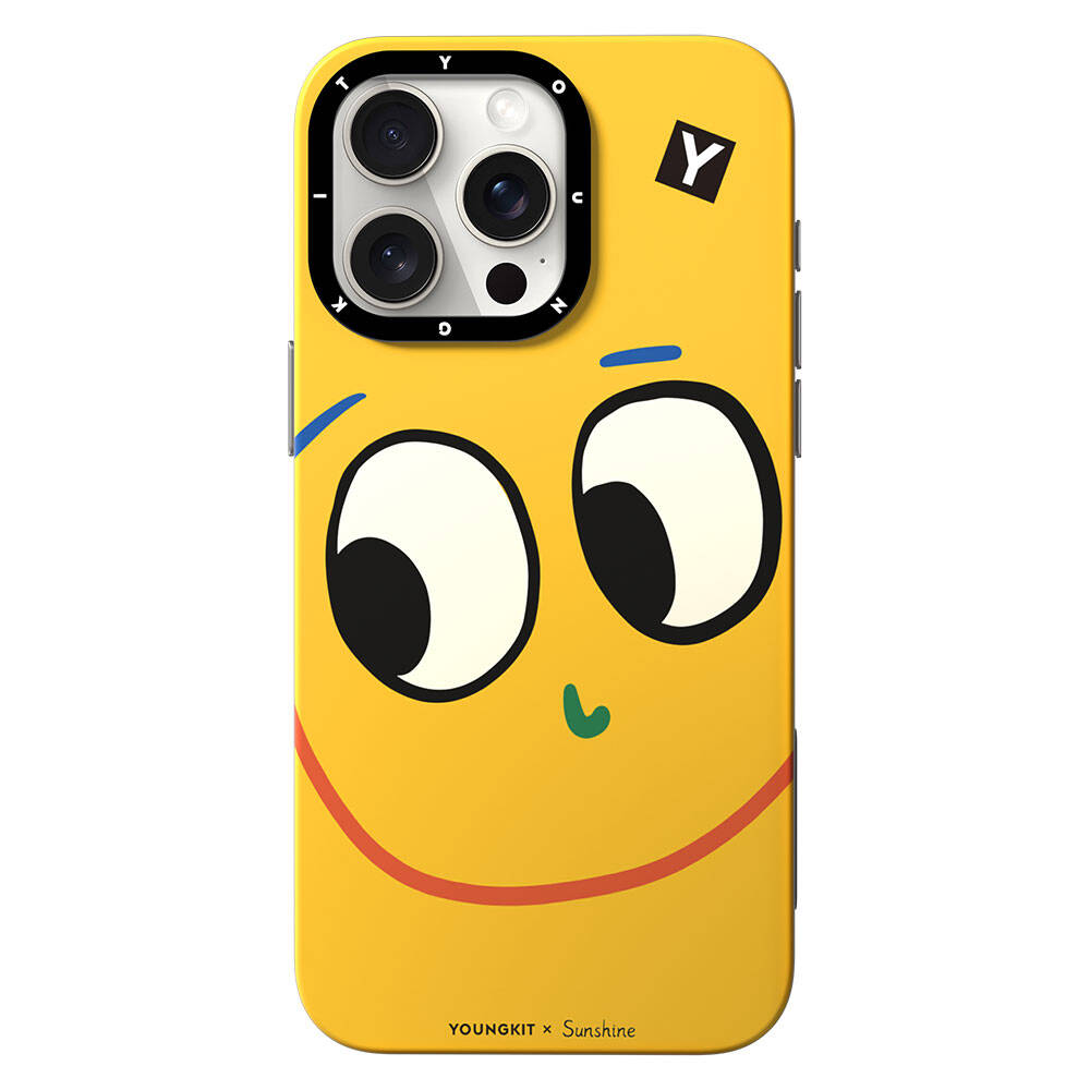 iPhone 14 Pro Kılıf M-safe Şarj Özellikli Sunshine Tasarımlı Youngkit Daily Happy Serisi Kılıf