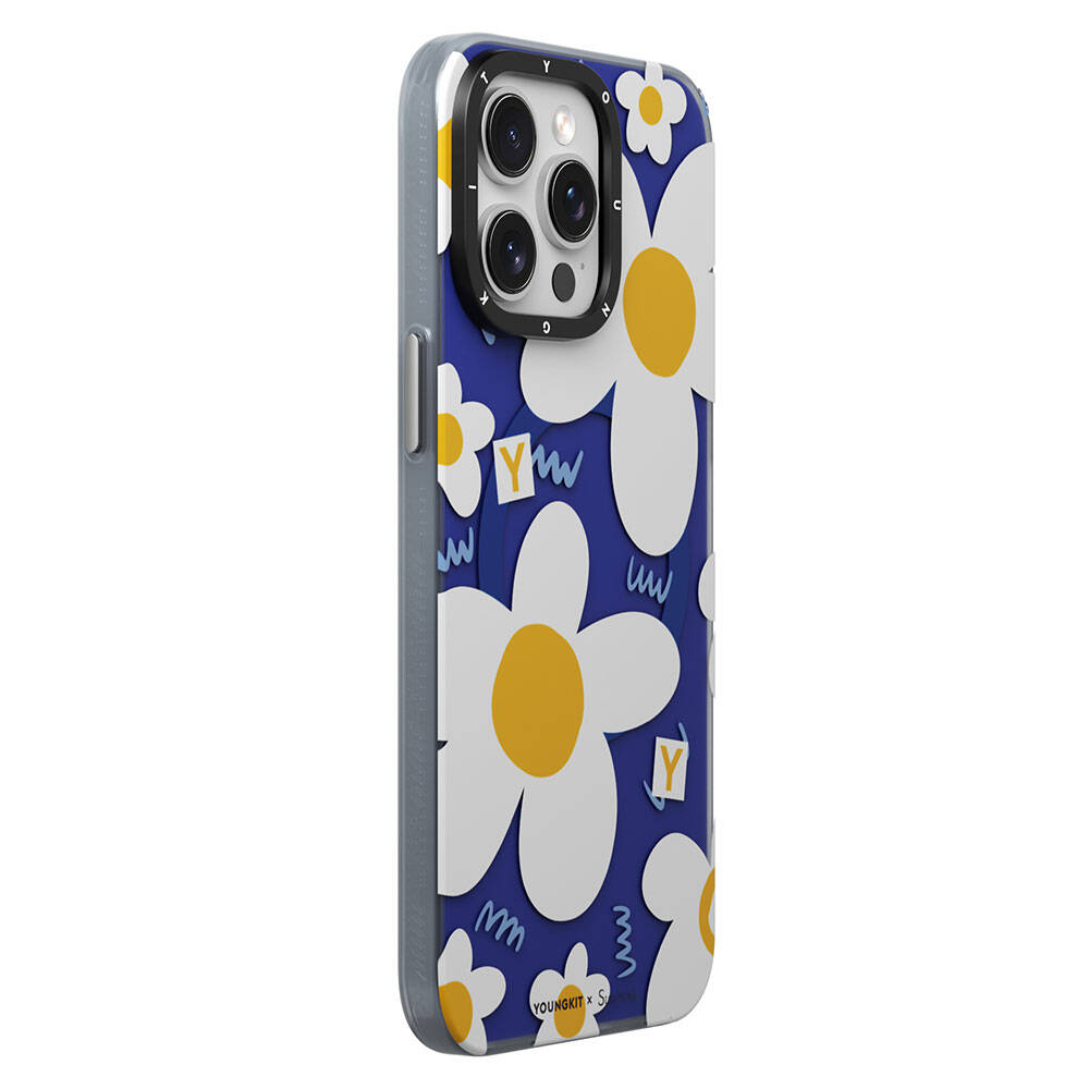 Apple iPhone 14 Pro Kılıf Magsafe Şarj Özellikli Sunshine Tasarımlı Youngkit Spring Breeze Serisi Kapak Beyaz