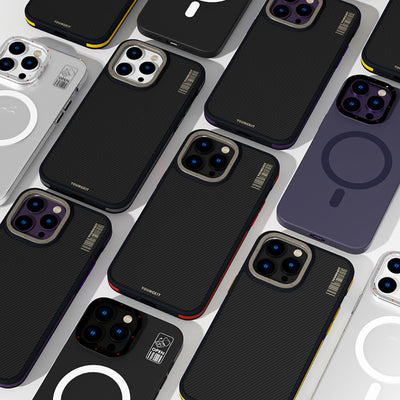 Apple iPhone 14 Pro Kılıf Magsafe Şarj Özellikli YoungKit 600D Kevlar Kapak Siyah