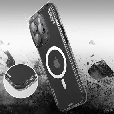 Apple iPhone 14 Pro Kılıf Magsafe Şarj Özellikli YoungKit Exquisite Serisi Kapak Siyah