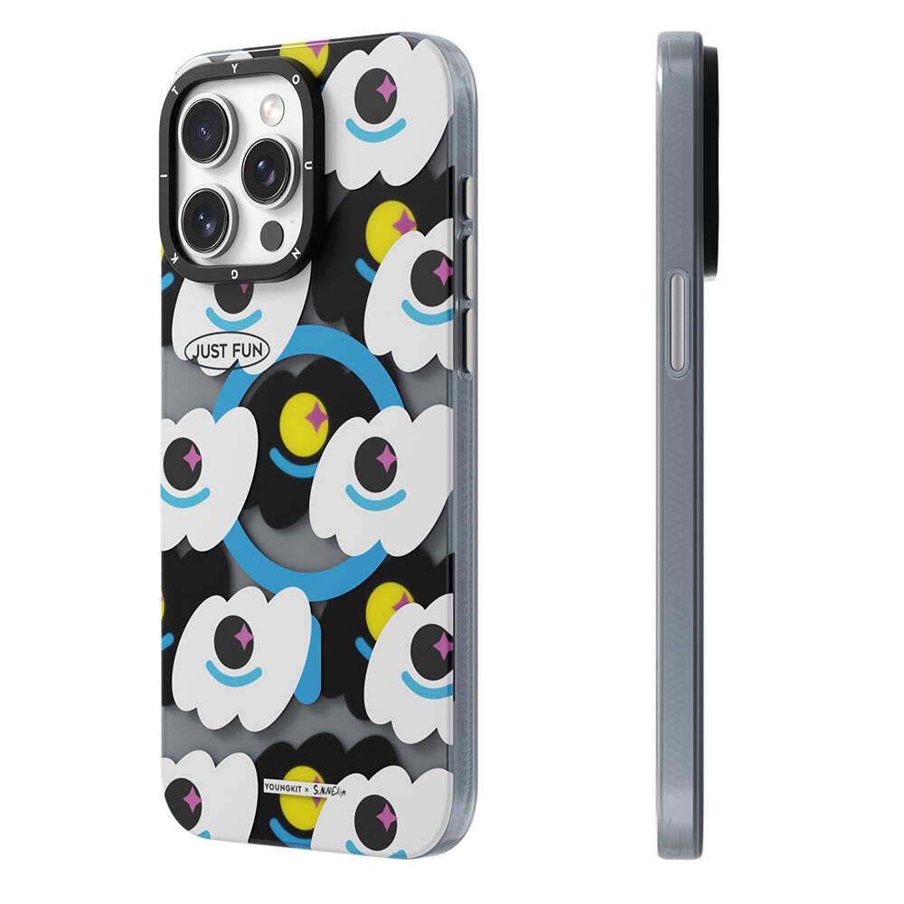 iPhone 14 Pro Kılıf M-safe Şarj Özellikli Youngkit Happy View Serisi Kılıf