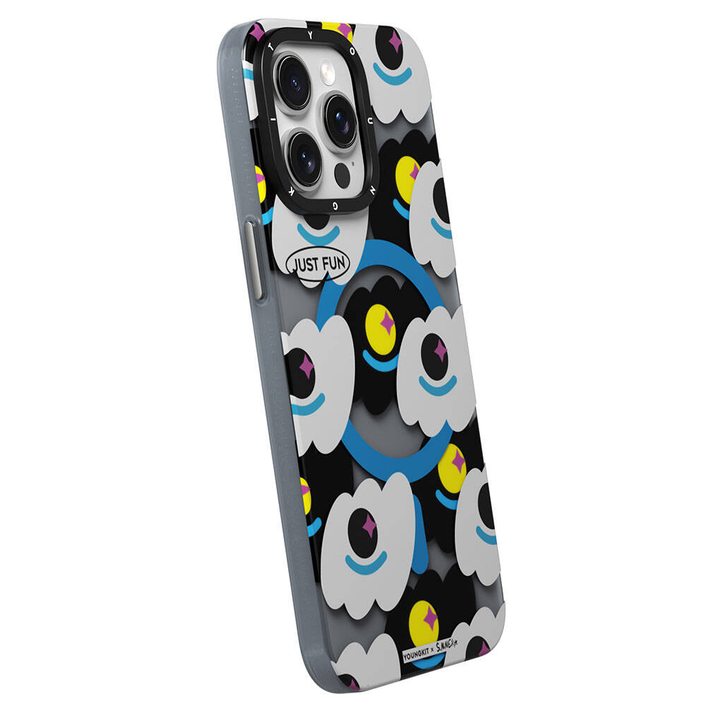 iPhone 14 Pro Kılıf M-safe Şarj Özellikli Youngkit Happy View Serisi Kılıf