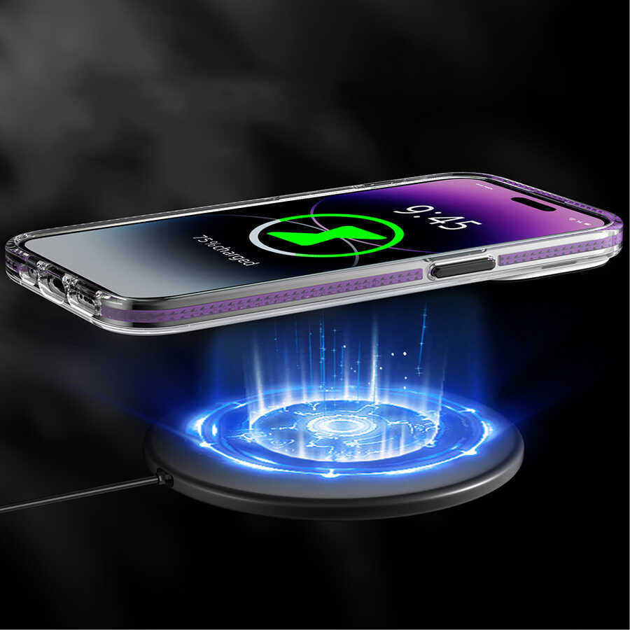 Apple iPhone 14 Pro Kılıf Magsafe Şarj Özellikli Youngkit Jane Sand Serisi Kapak Siyah