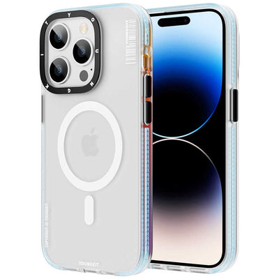 Apple iPhone 14 Pro Kılıf Magsafe Şarj Özellikli Youngkit Jane Sand Serisi Kapak Siyah