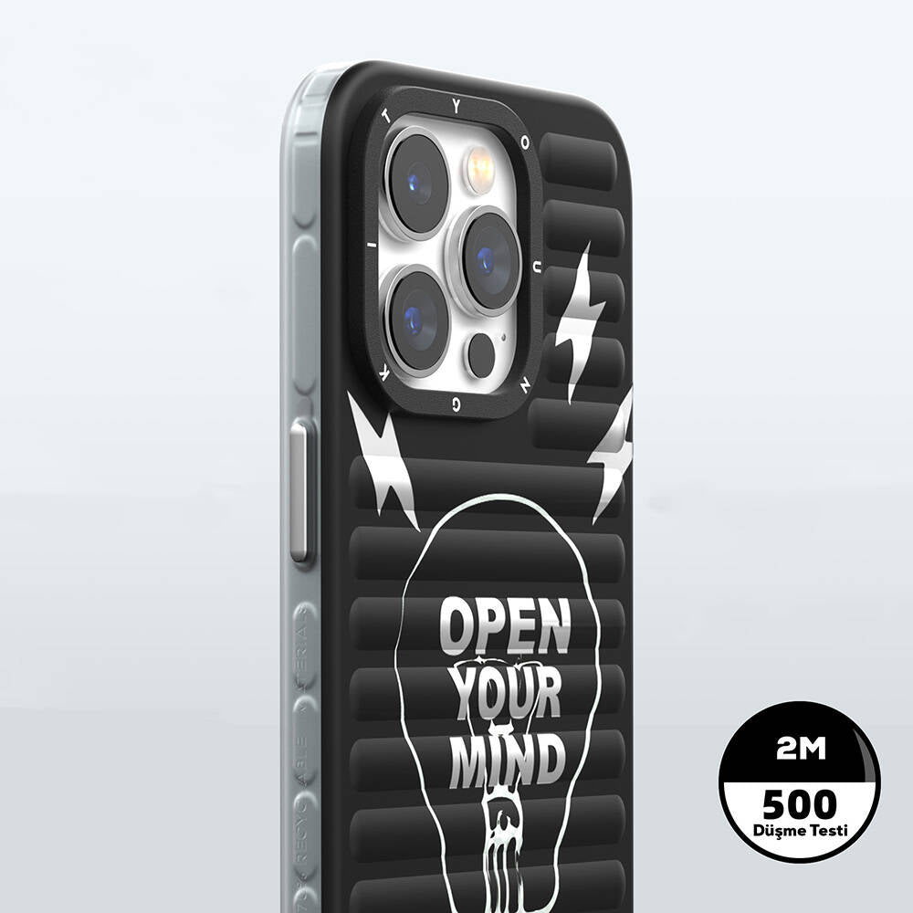 Apple iPhone 14 Pro Kılıf Magsafe Şarj Özellikli Youngkit Open Mind Serisi Kapak Siyah