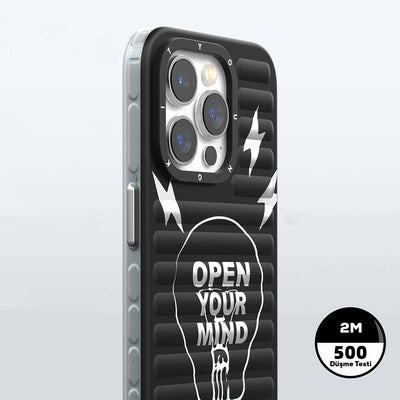 Apple iPhone 14 Pro Kılıf Magsafe Şarj Özellikli Youngkit Open Mind Serisi Kapak Siyah