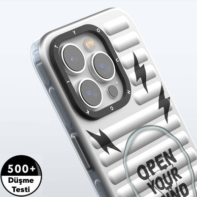 Apple iPhone 14 Pro Kılıf Magsafe Şarj Özellikli Youngkit Open Mind Serisi Kapak Siyah