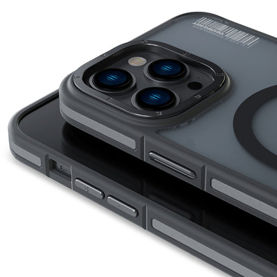 Apple iPhone 14 Pro Kılıf Magsafe Şarj Özellikli Youngkit Rock Sand Serisi Kapak Gri