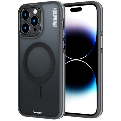 iPhone 14 Pro Kılıf M-safe Şarj Özellikli Youngkit Rock Sand Serisi Kılıf