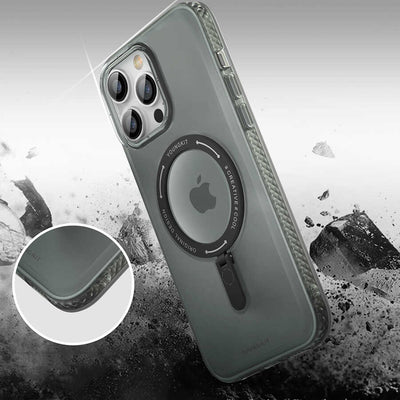 Apple iPhone 14 Pro Kılıf Magsafe Şarj Özellikli Youngkit Rock Serisi Kapak Derin Mor