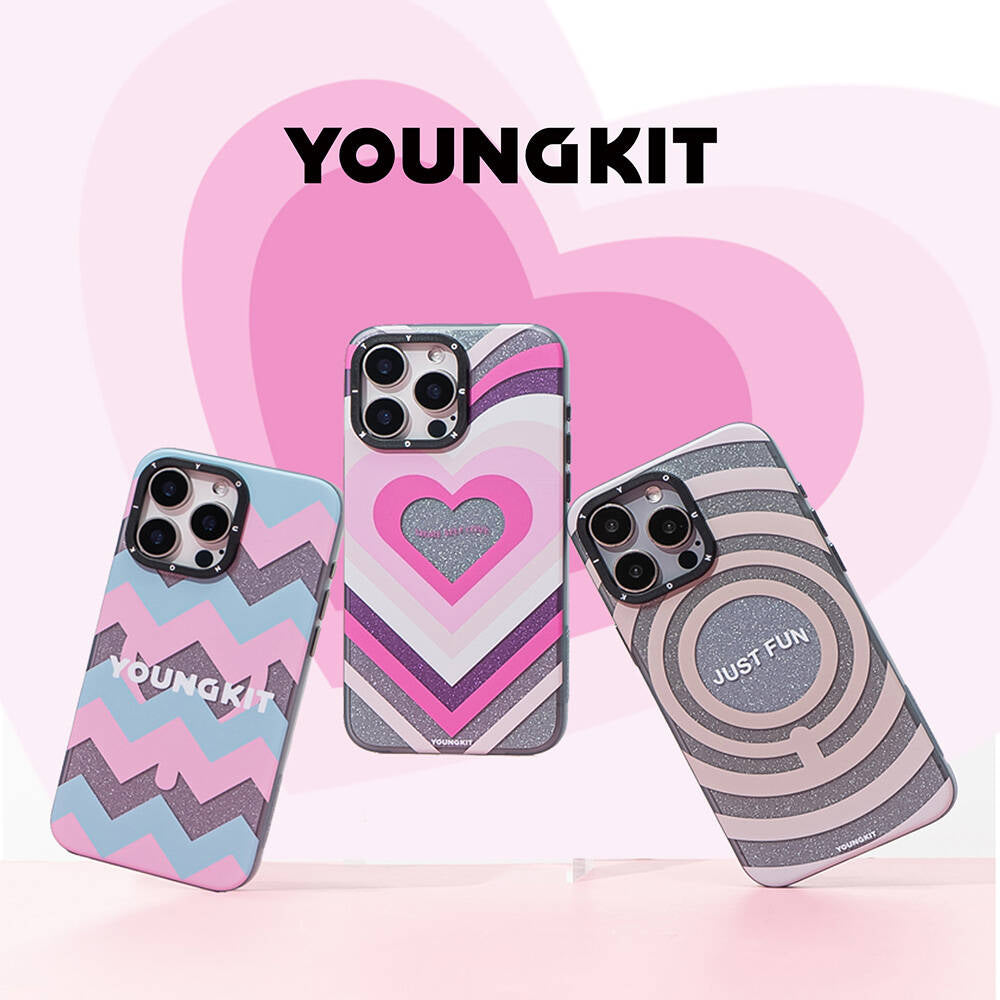 iPhone 14 Pro Kılıf M-safe Şarj Özellikli Youngkit Star Dazzle Serisi Kılıf
