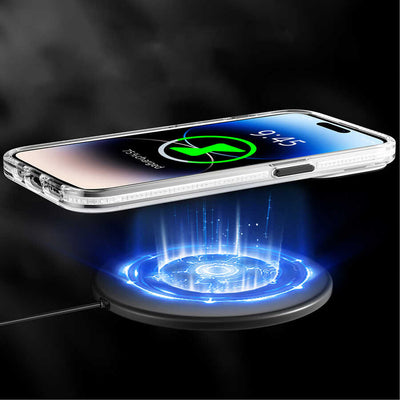 Apple iPhone 14 Pro Kılıf Magsafe Şarj Özellikli Youngkit Water-Ink Serisi Kapak Beyaz