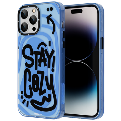 Apple iPhone 14 Pro Kılıf Mutlu Mod Figürlü YoungKit Happy Mood Serisi Kapak Kırmızı