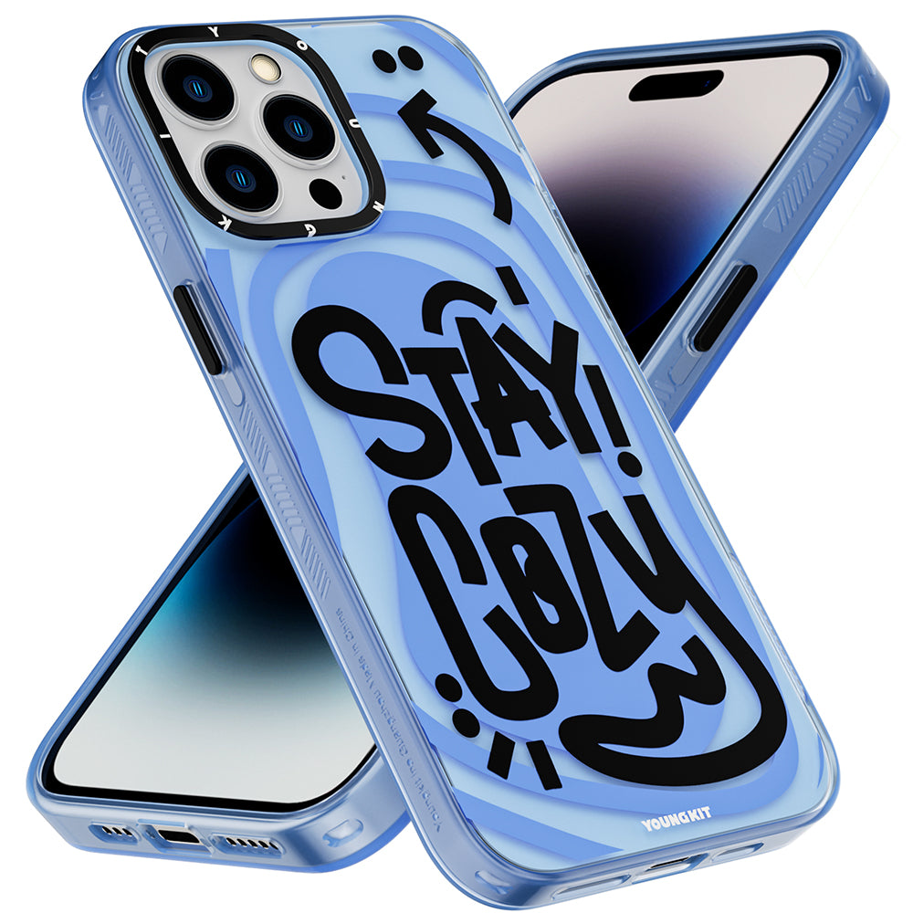 Apple iPhone 14 Pro Kılıf Mutlu Mod Figürlü YoungKit Happy Mood Serisi Kapak Su Yeşil