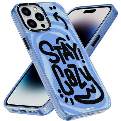 Apple iPhone 14 Pro Kılıf Mutlu Mod Figürlü YoungKit Happy Mood Serisi Kapak Su Yeşil