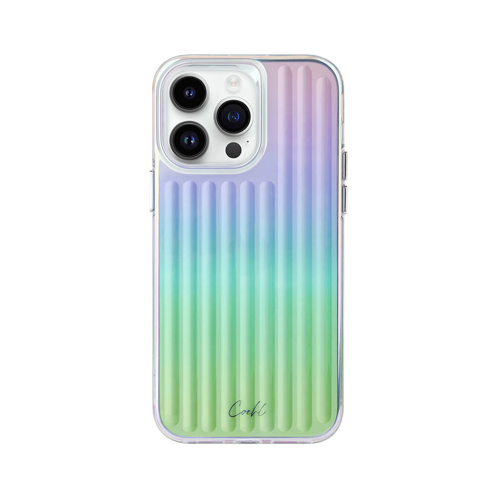 Apple iPhone 14 Pro Kılıf Parlayan Arka Yüzey Coehl Linear Kapak Yeşil