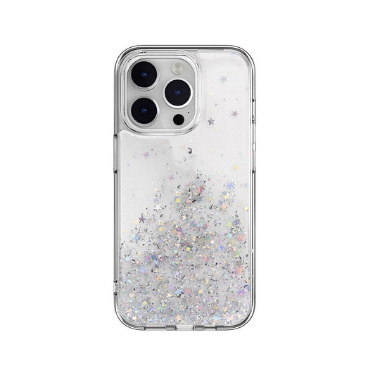 iPhone 14 Pro Kılıf Parlayan Simli Şeffaf Lisanslı Switcheasy Starfield Kılıf