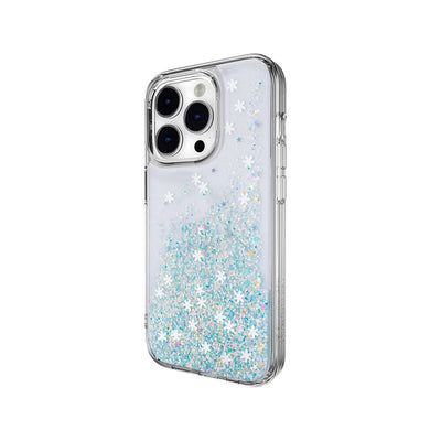 Apple iPhone 14 Pro Kılıf Parlayan Simli Şeffaf Lisanslı Switcheasy Starfield Kapak Renksiz