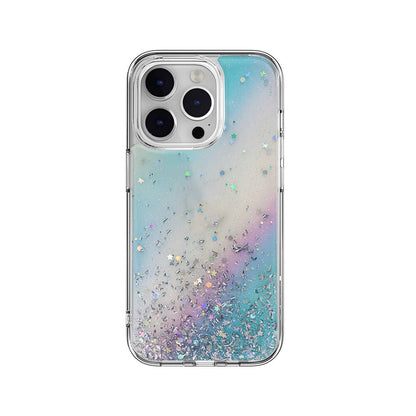 iPhone 14 Pro Kılıf Parlayan Simli Şeffaf Lisanslı Switcheasy Starfield Kılıf