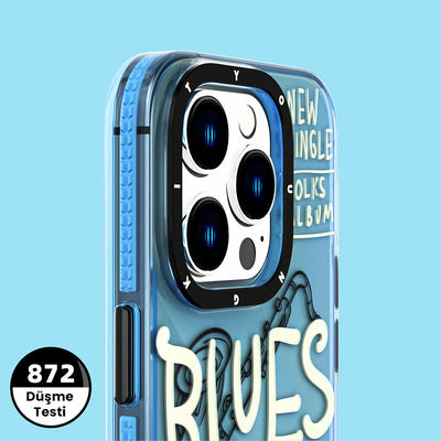 Apple iPhone 14 Pro Kılıf Şeffaf Renkli Yazı Temalı Tasarım YoungKit Jazz Serisi Kapak Siyah