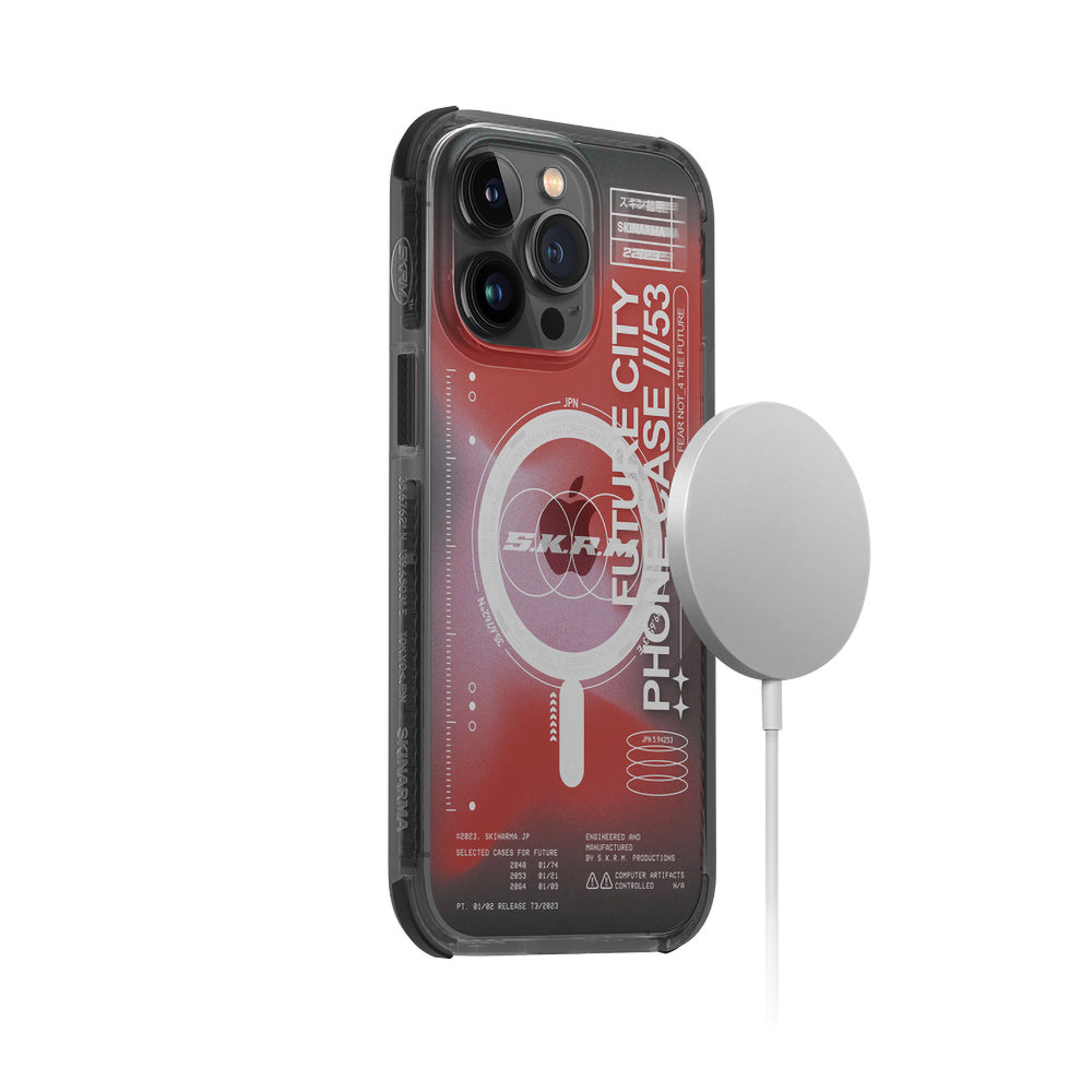 Apple iPhone 14 Pro Kılıf SkinArma Şeffaf Airbag Tasarımlı Magsafe Şarj Özellikli Shorai Kapak Mor