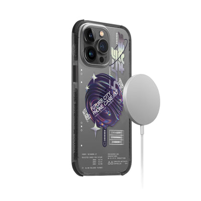 Apple iPhone 14 Pro Kılıf SkinArma Şeffaf Airbag Tasarımlı Magsafe Şarj Özellikli Shorai Kapak Mor