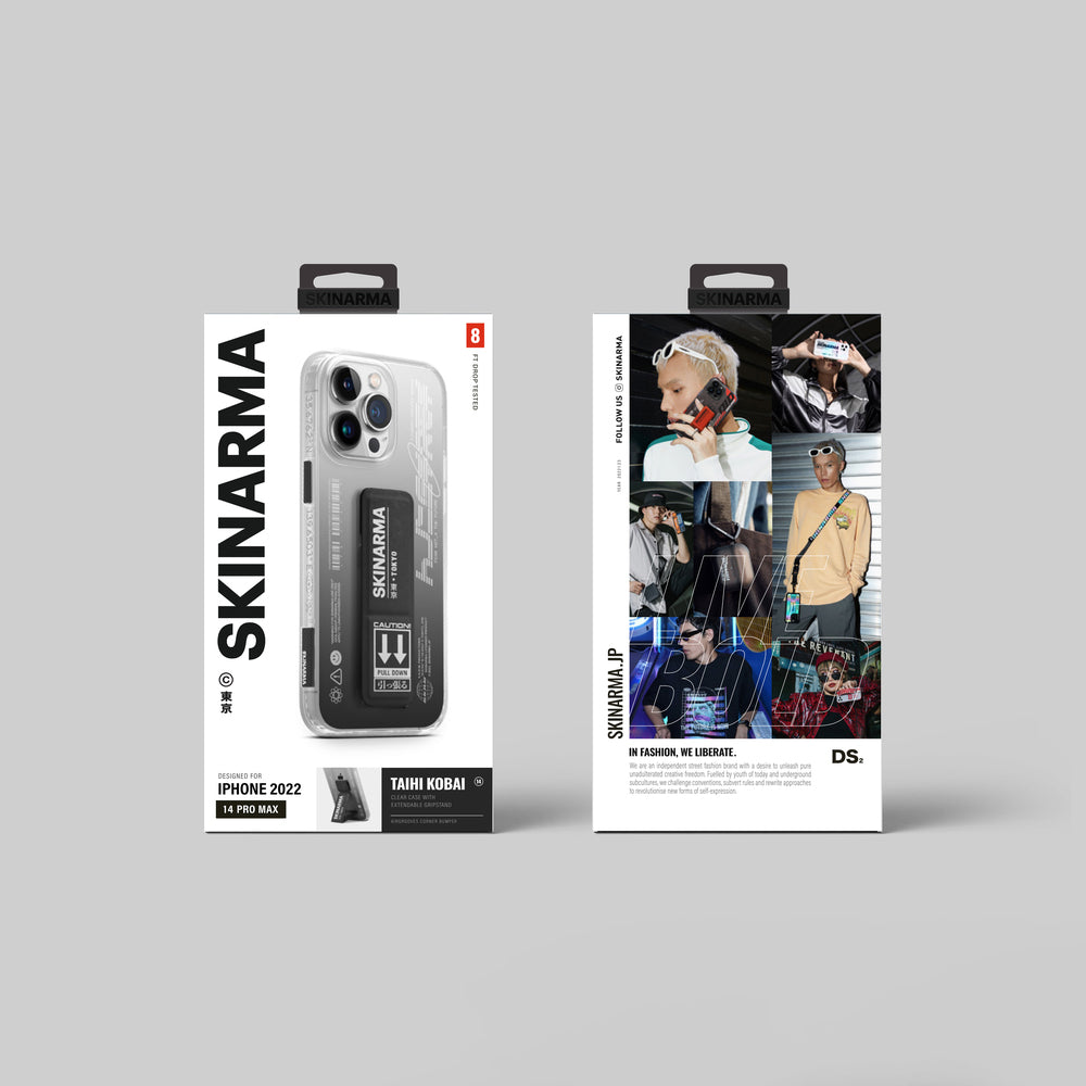 Apple iPhone 14 Pro Kılıf SkinArma Standlı Şeffaf Tasarımlı Taihi Kobai Kapak Mor