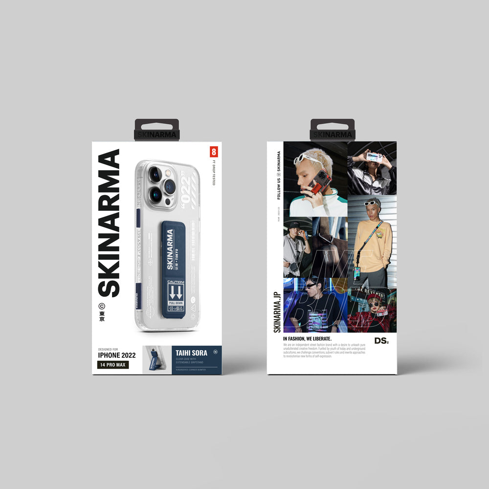 Apple iPhone 14 Pro Kılıf SkinArma Standlı Şeffaf Tasarımlı Taihi Sora Kapak Kırmızı