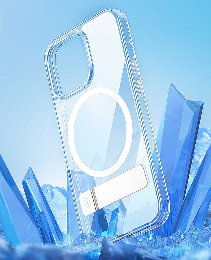 iPhone 14 Pro Kılıf Standlı M-safe Wireless Şarj Özellikli Wiwu Aurora Serisi Kılıf