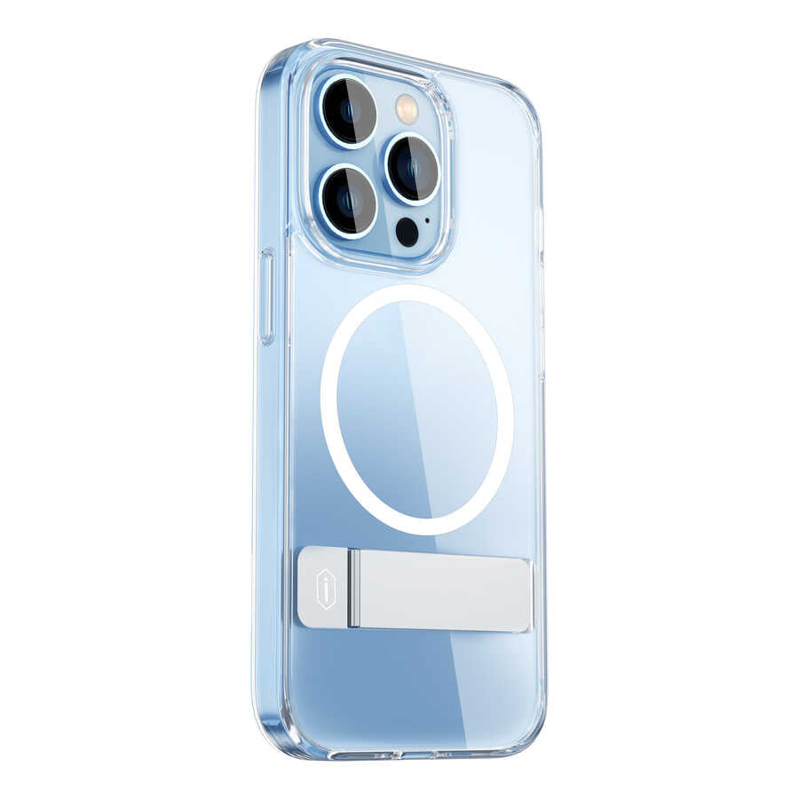 iPhone 14 Pro Kılıf Standlı M-safe Wireless Şarj Özellikli Wiwu Aurora Serisi Kılıf