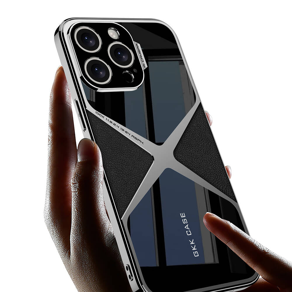 iPhone 14 Pro Kılıf Ultra İnce Kamera Korumalı PC + Deri Arka Yüzey Zore X-Pro Kılıf