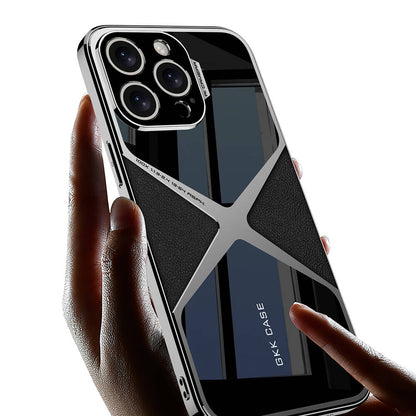 iPhone 14 Pro Kılıf Ultra İnce Kamera Korumalı PC + Deri Arka Yüzey Zore X-Pro Kılıf