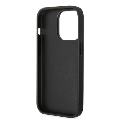 Apple iPhone 14 Pro Kılıf U.S. POLO ASSN. Deri Şeritli Logo Dizayn Kapak Kırmızı